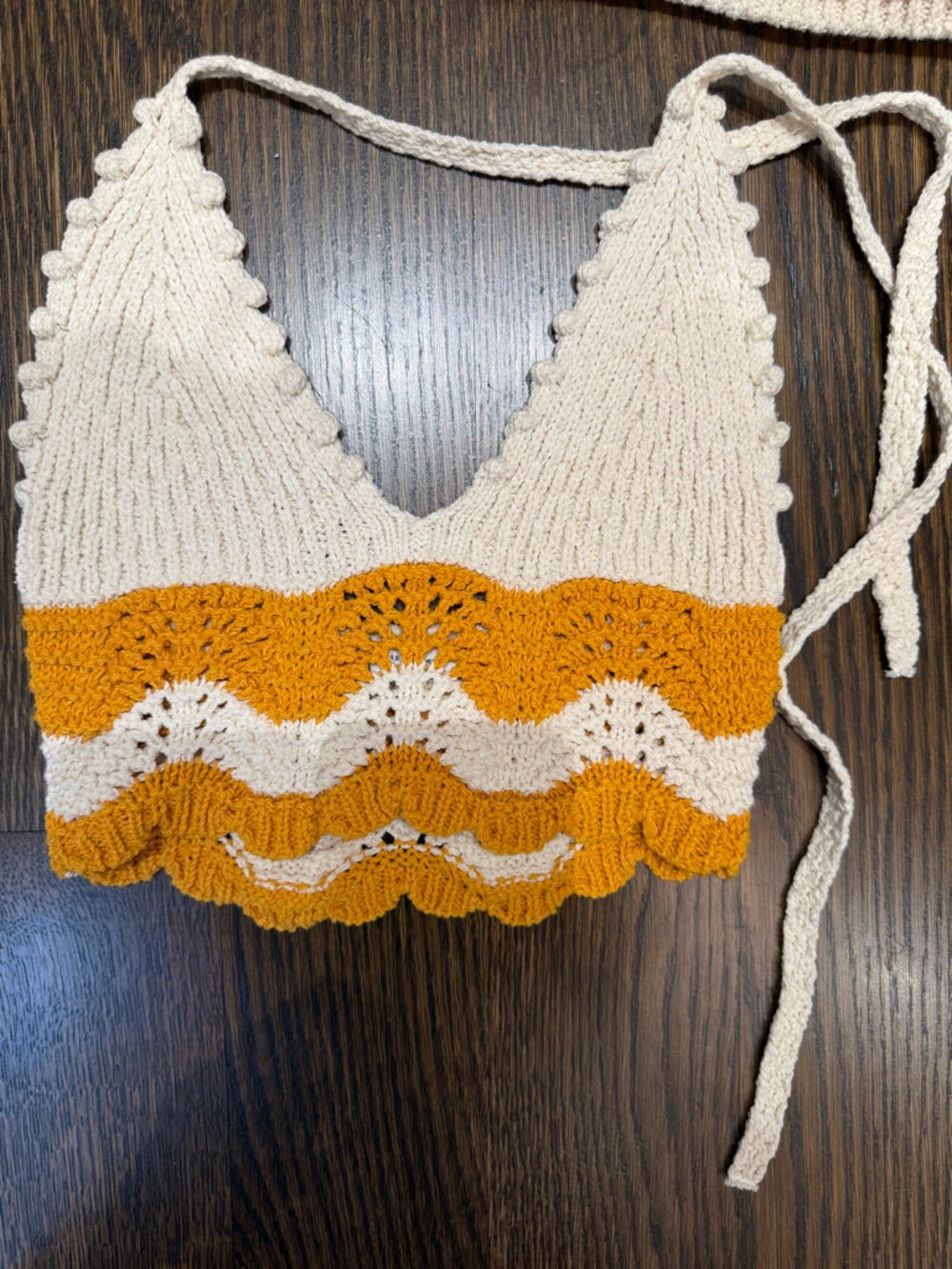 Zara Coachella/Festival Style Crochet Bralette with Matching Open Cardigan